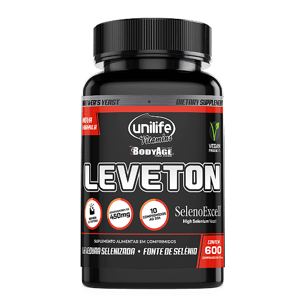 Leveton Levedo de Cerveja  450mg Unilife 600 Comprimidos