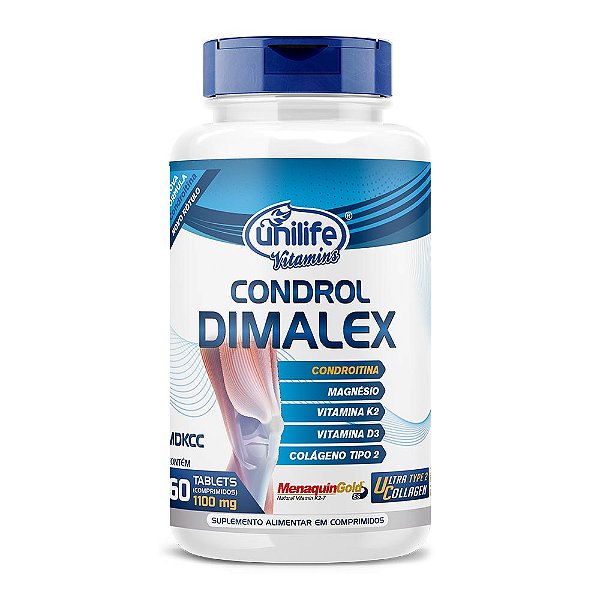 Condrol Dimalex 1000 Mg + Ultra Colágeno Tipo II Unilife 60 Cápsulas
