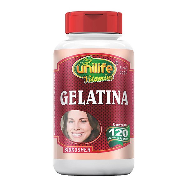 Gelatina 550mg Unilife 120 Cápsulas