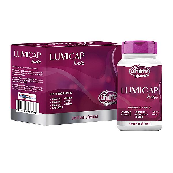 Lumicap Hair 500mg Unilife 60 Cápsulas