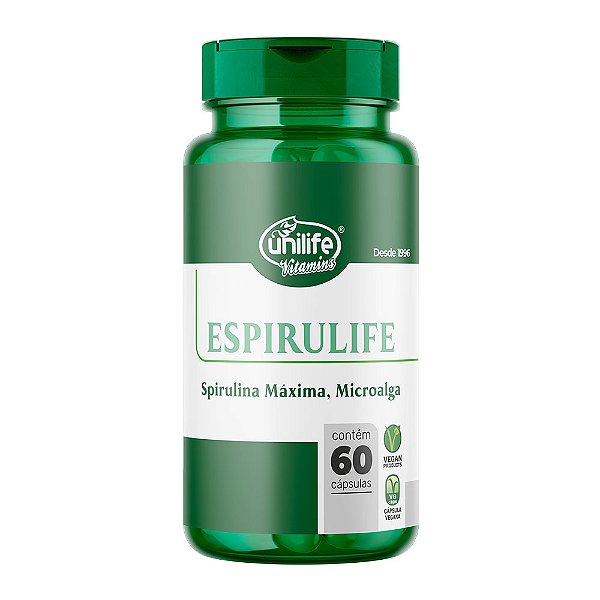 Espirulife - Spirulina 500 Mg Unilife 60 Cápsulas