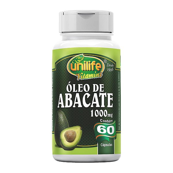 Óleo de Abacate 1000 Mg Unilife 60 Cápsulas