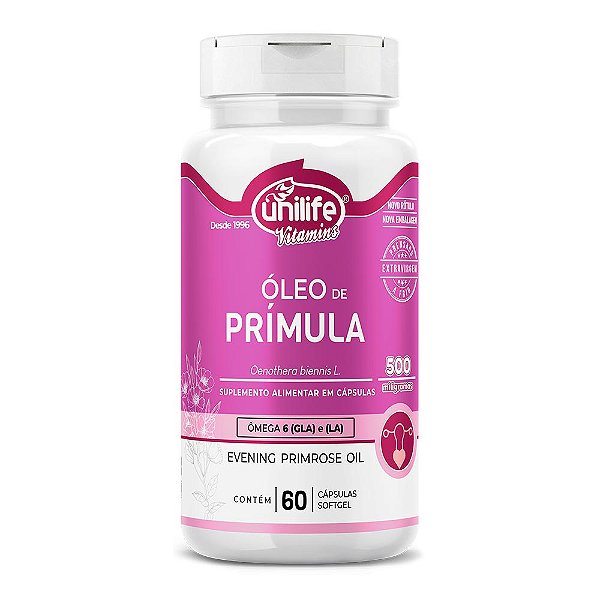 Óleo de Prímula 700Mg Unilife 60 Cápsulas