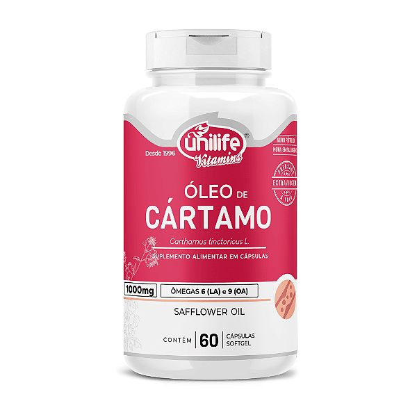Óleo de Cártamo 1000 Mg Unilife 60 Cápsulas
