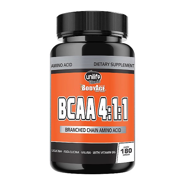 BCAA 4:1:1 630mg Unilife 180 Cápsulas