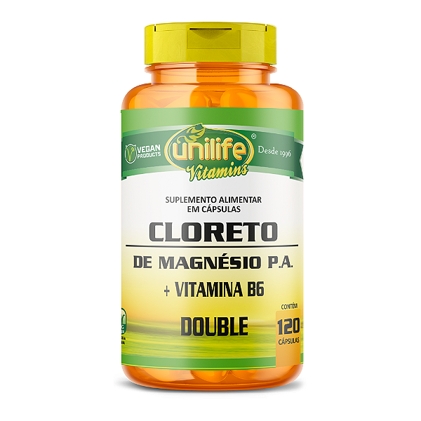 Cloreto De Magnésio P.A. + Vitamina B6 810 Mg Unilife 120 Cápsulas