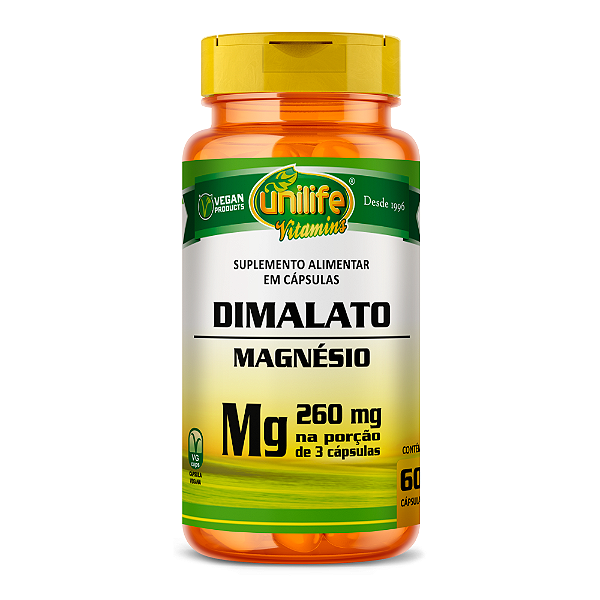Magnésio Dimalato 260mg Unilife 60 Cápsulas