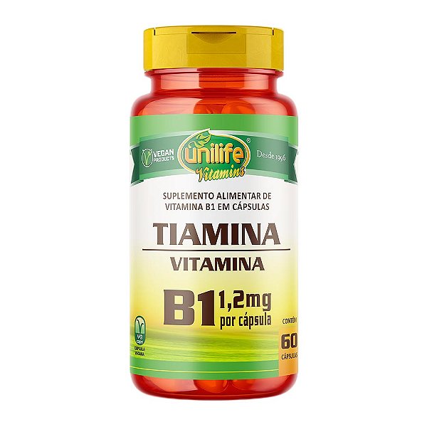 Vitamina B1 - Tiamina 500mg Unilife 60 Cápsulas