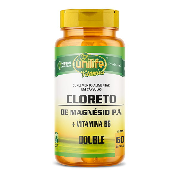 Cloreto De Magnésio P.A. + Vitamina B6 810 Mg Unilife 60 Cápsulas