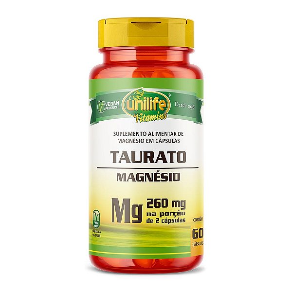 Magnésio Taurato 260Mg Unilife 60 Cápsulas