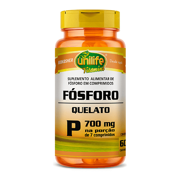Fósforo Quelato 900 Mg Unilife 60 Comprimidos