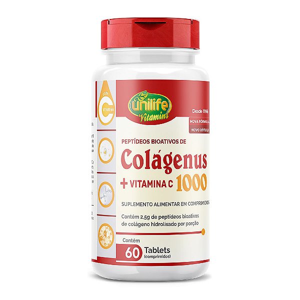 Colágenus Hidrolisado Com Vitamina C Unilife 60 Cápsulas