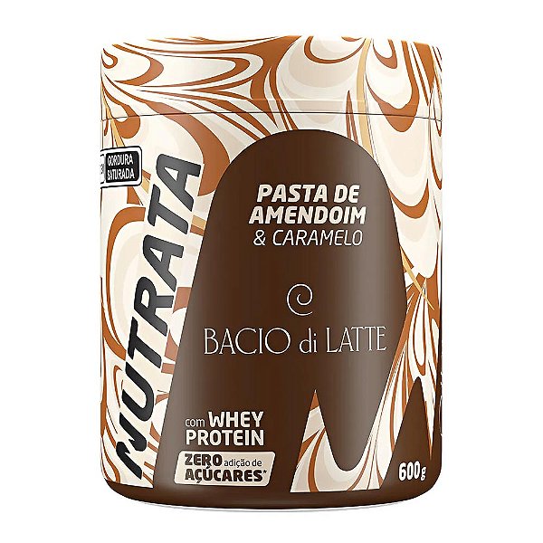 Pasta de Amendoim Caramelo Salgado Bacio Di Latte Nutrata 600g