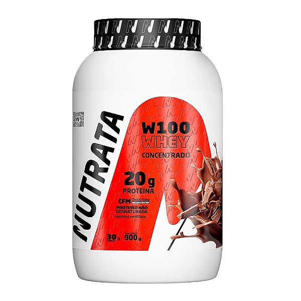 W100 Whey Double Chocolate Nutrata 900g