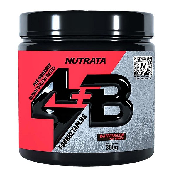 Pré-Treino Four Beta Plus Melancia Com Gengibre Nutrata 300g