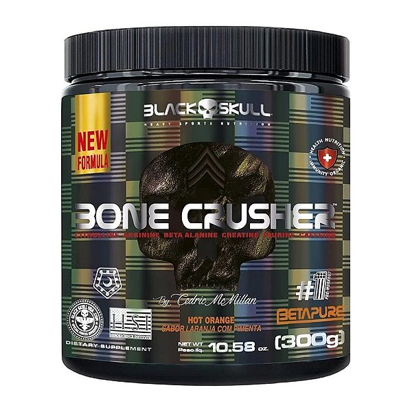 Bone Crusher Hot Orange Black Skull 300g