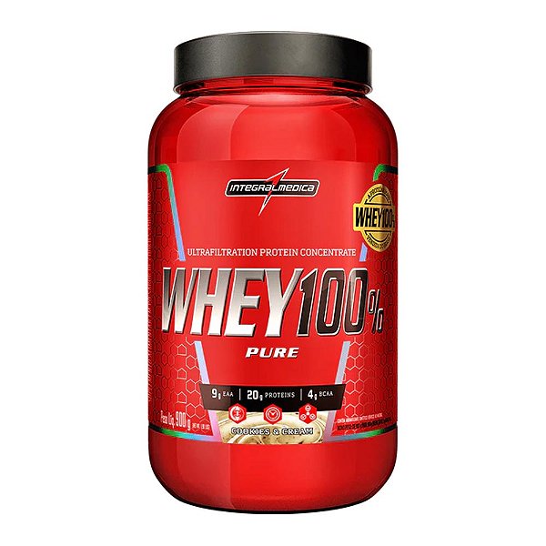 Whey 100% Pure Cookies Cream Integralmedica 900g