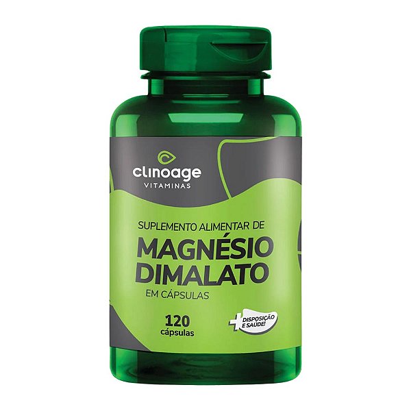 Magnésio Dimalato Clinoage 120 Cápsulas