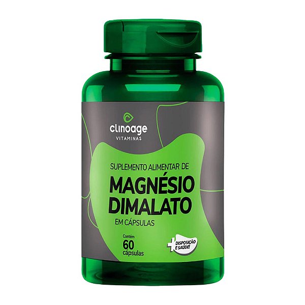 Magnésio Dimalato Clinoage 60 Cápsulas