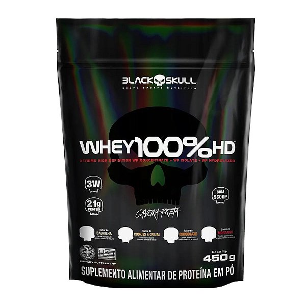 Whey 100% HD Pistache Refill Black Skull 450g