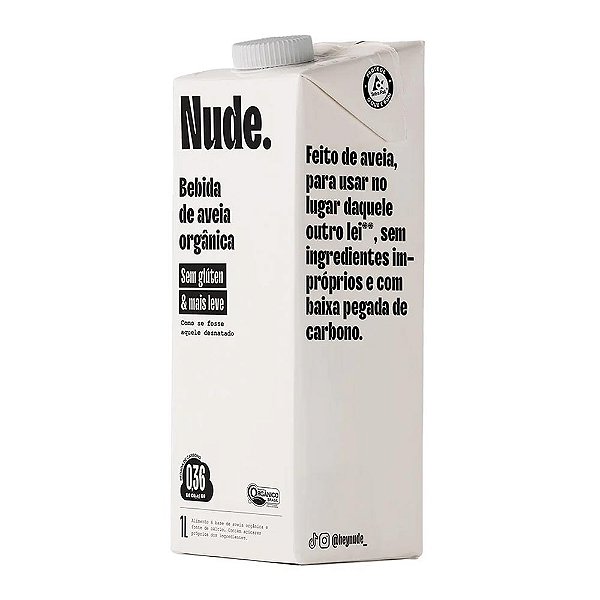 Bebida Orgânica De Aveia Mais Leve Original Nude 1L