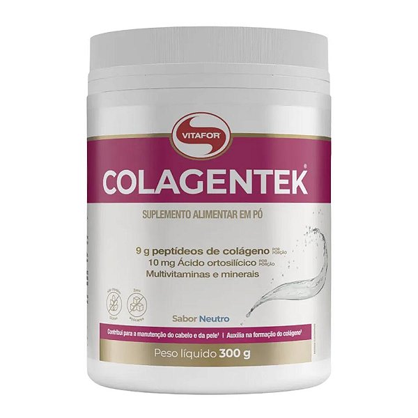 Colagentek Peptídeos de Colágeno Sabor Neutro Vitafor 300g