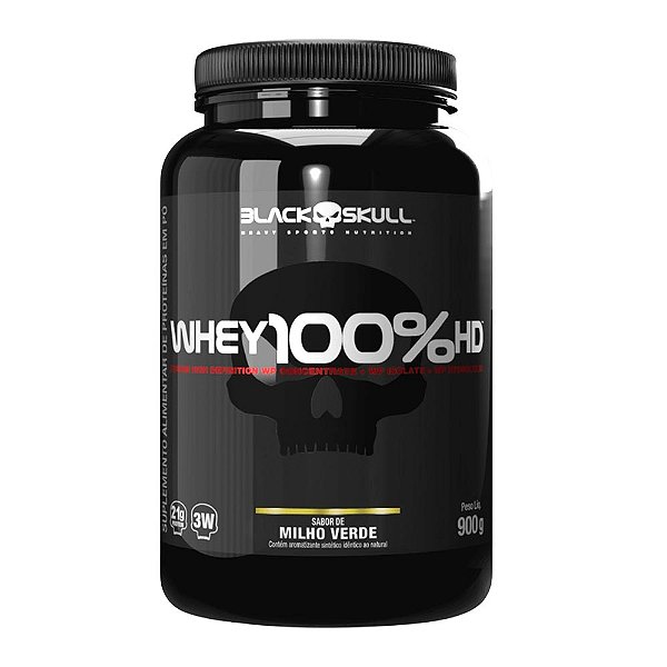 Whey 100% HD Milho Verde Black Skull 900g
