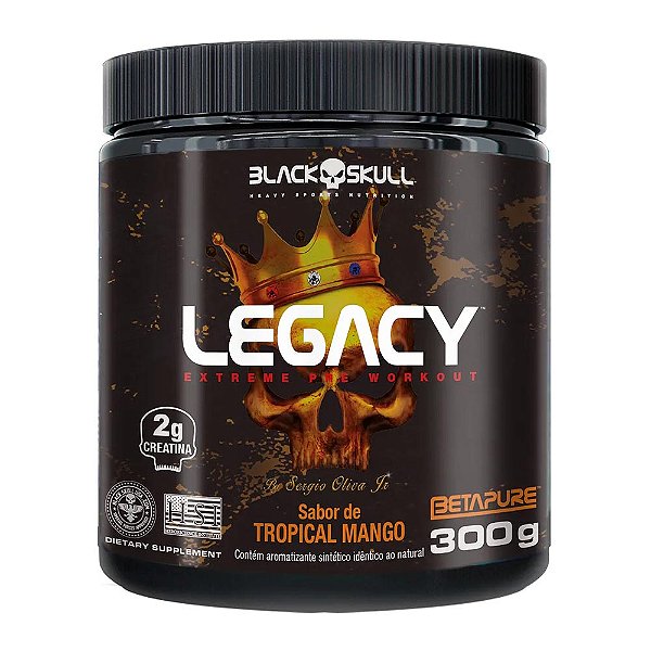 Legacy Pré Treino Tropical Mango Black Skull 300g