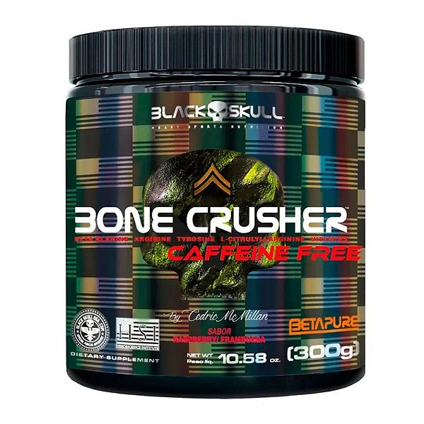 Bone Crusher Raspberry Framboesa Sem Cafeina Black Skull 300g