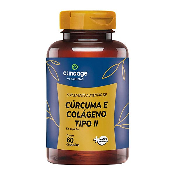 Cúrcuma e Colágeno Tipo II Clinoage 60 Cápsulas