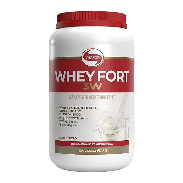 Wheyfort 3w Neutro Vitafor 900g