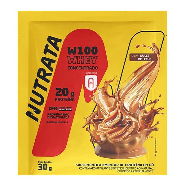Whey W100 Doce De Leite Havanna Sachê Nutrata 30g