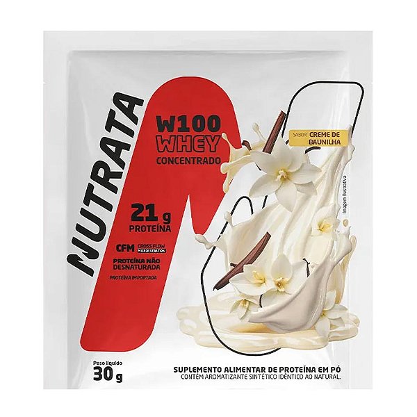 Whey W100 Baunilha Nutrata Sachê 30g