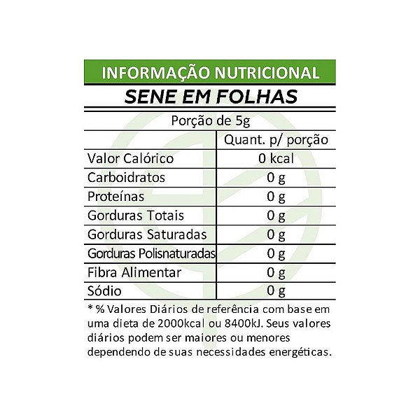 Chá de Sene em Folhas Pacote 200g