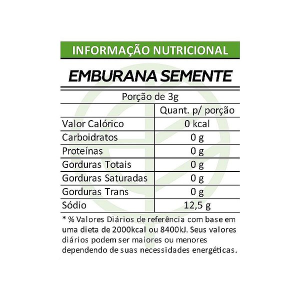 Chá de Emburana em Semente Pacote 200g