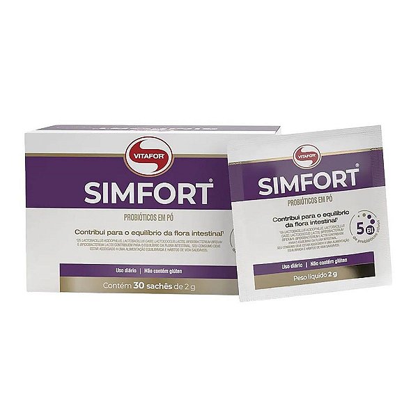 Simfort Probiótico em Pó Vitafor 30 Sachês