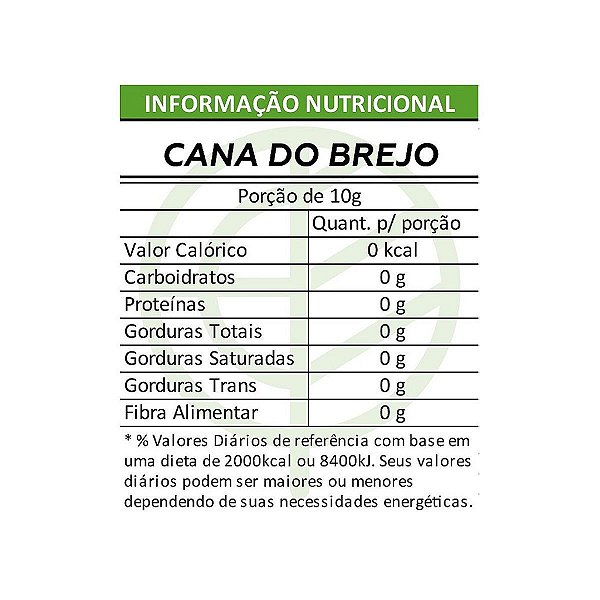 Cana Do Brejo Pacote 1Kg