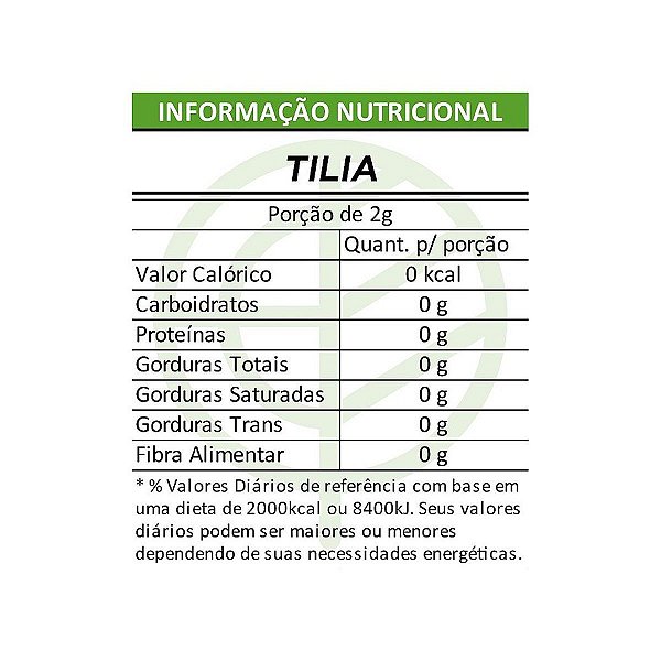 Tília em Folhas Pacote 1Kg