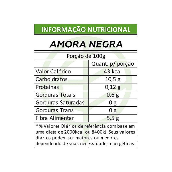 Chá de Amora Negra Com Espinho Pacote 200g