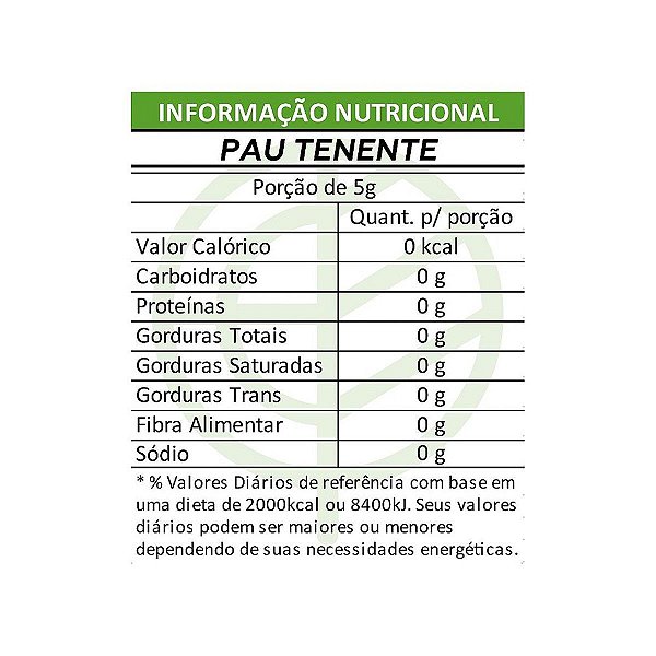 Pau Tenente Lenho Pacote 1Kg