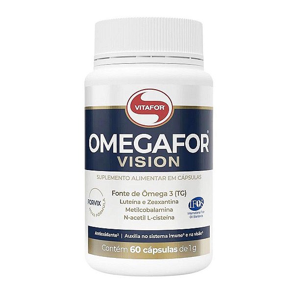 Omegafor Vision Ômega 3 + Luteína Zeaxantina Vitafor 60 Cápsulas