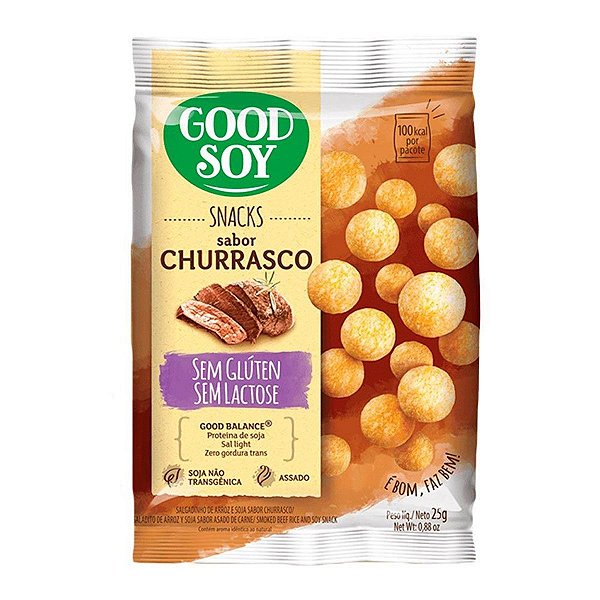 Snacks De Soja Sabor Churrasco Good Soy 25g Pacote 1Kg