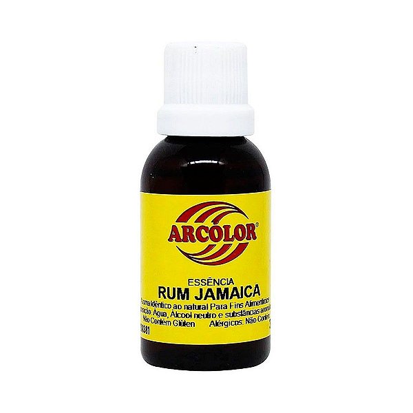 Essência de Rum Jamaica Arcolor 30ml Pacote 1Kg