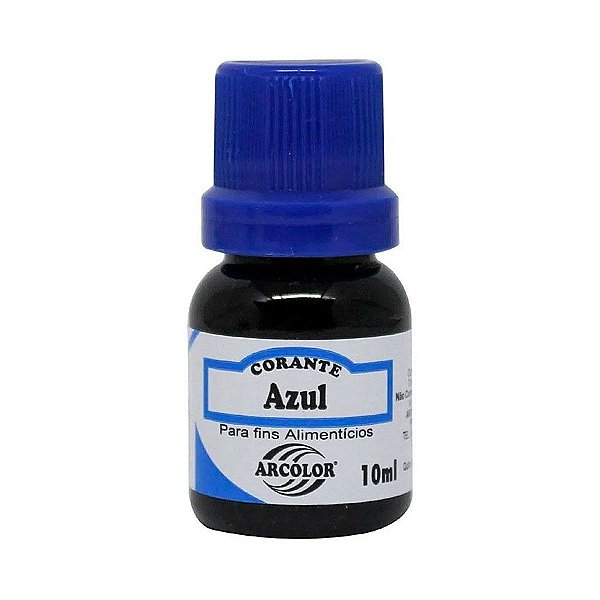 Corante Alimentício Azul Arcolor 10ml Pacote 1Kg
