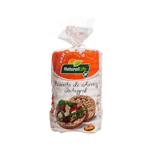 Biscoito De Arroz Integral Sem Glúten Kodilar 80g Unidade