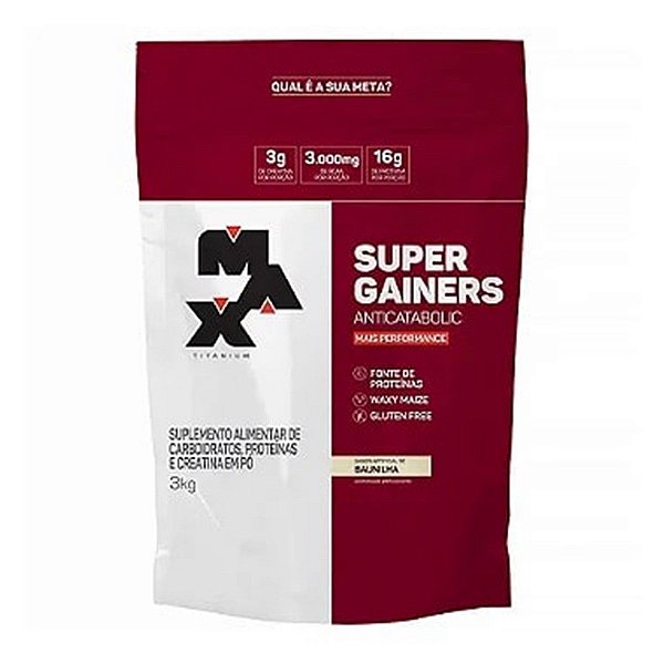 Super Gainers Baunilha Max Titanium 3kg Unidade
