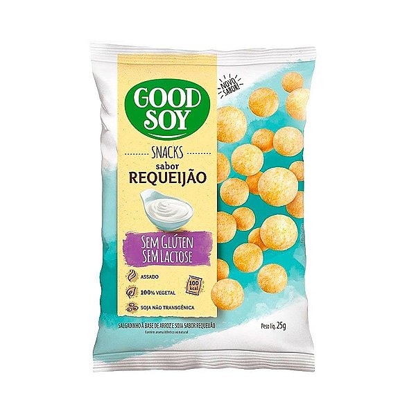 Snacks De Soja Sabor Requeijão Good Soy 25g Pacote 1Kg