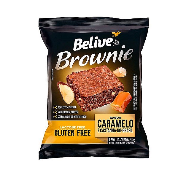 Brownie Caramelo e Castanha do Brasil Sem Glúten Belive 40g