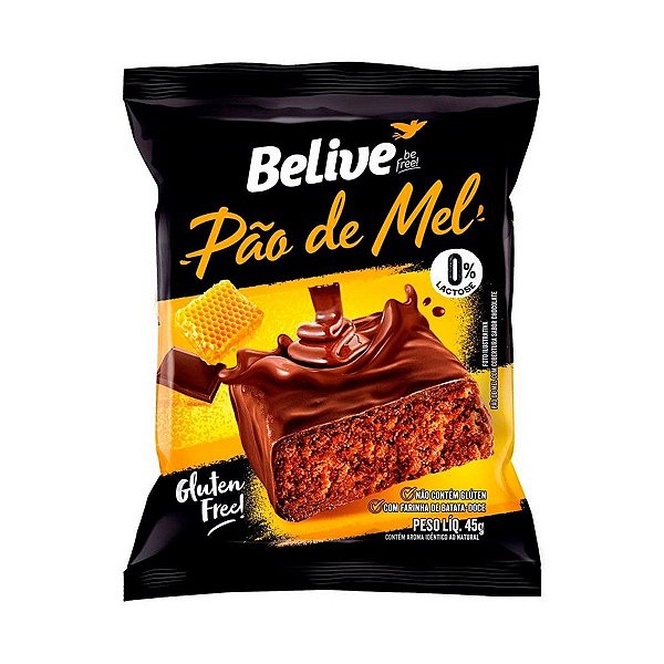 Pão de Mel Sem Glúten Belive 45g