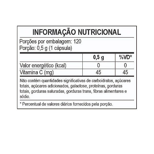 Acerola com Vitamina C 500mg Unilife 120 Cápsulas Pacote 1Kg
